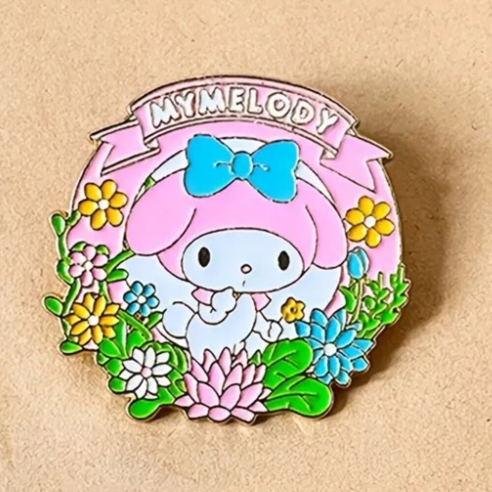 Sanrio My Melody Enamel Pin Metal Brooch - Picture 1 of 4